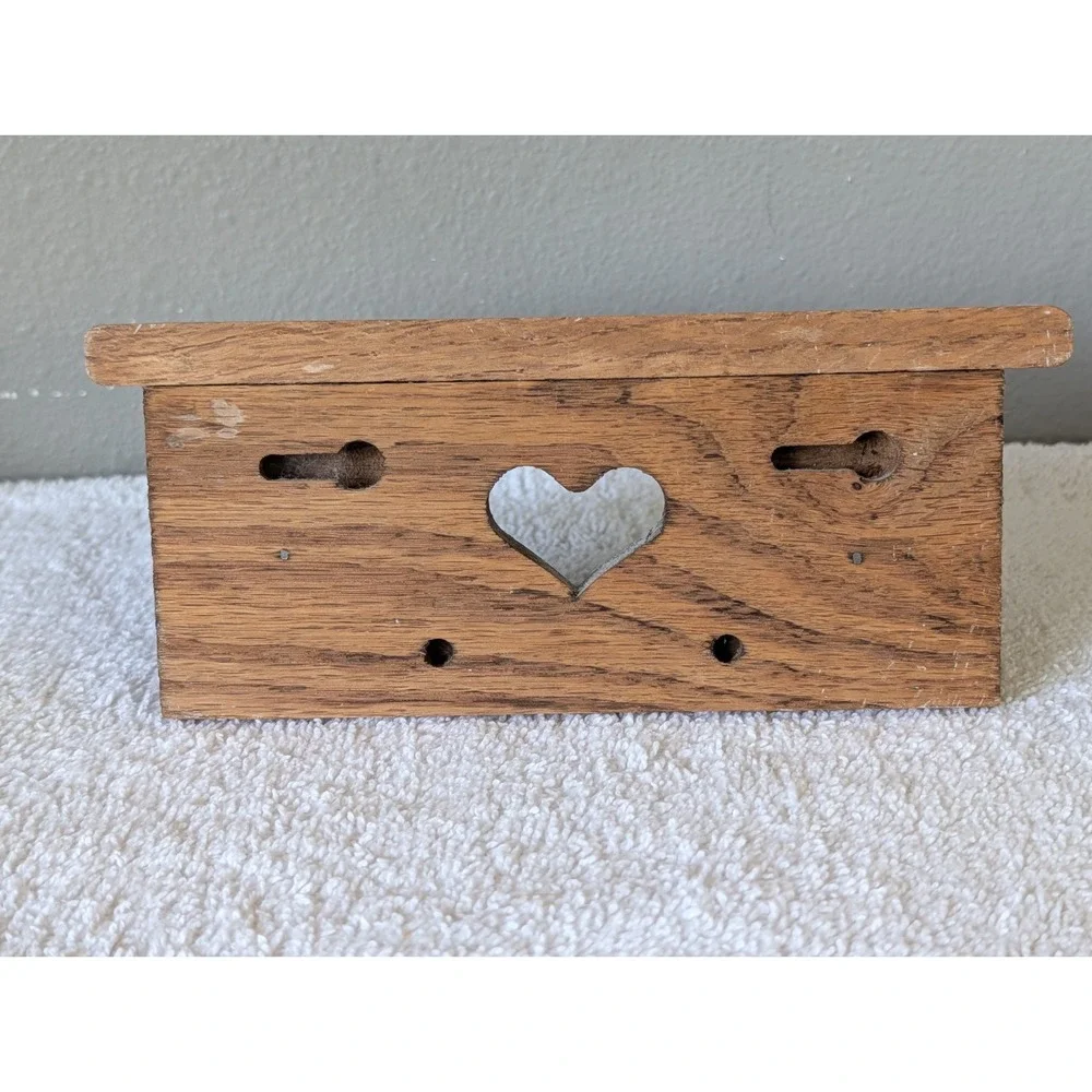 Cottage Core Wooden Heart Hanging Wall Shelf with Pegs Grandmacore 7.5